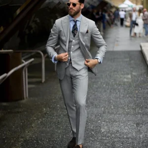 Plum Royale Classic Grey Suit for Men